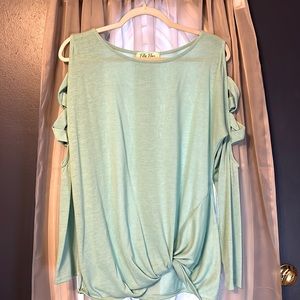 Filly Flair Cutout Sleeve Sweater